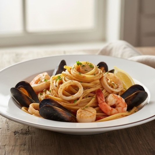 Linguine Al Frutti Di Mare Pasta (Linguine with Seafood)