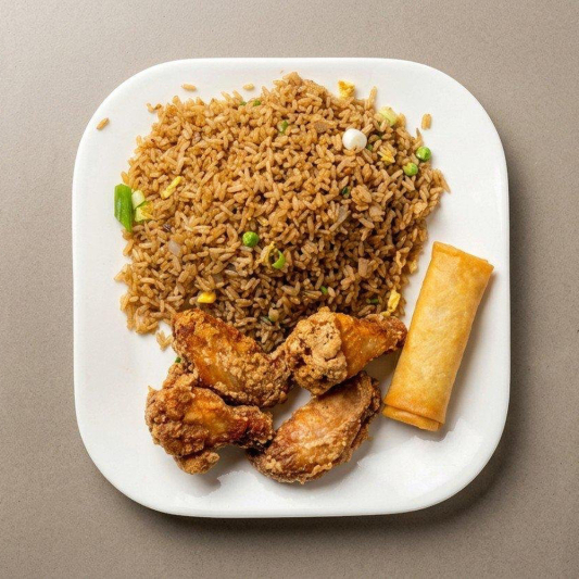 Deep-Fried Chicken Wing Lunch