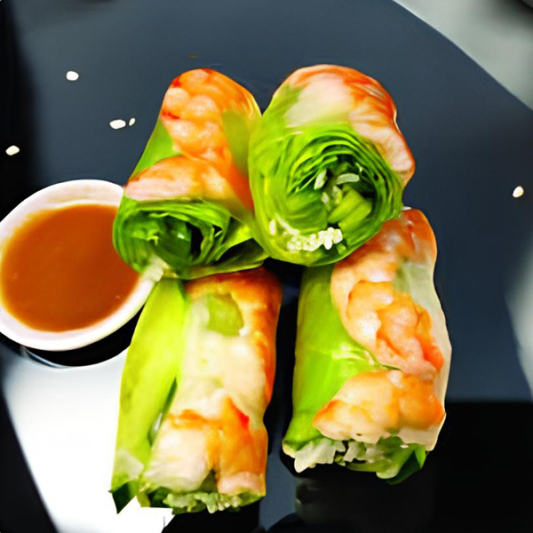 A16. Fresh Spring Rolls with Shrimp (2 pcs) / Gỏi Cuốn T&ocirc;m