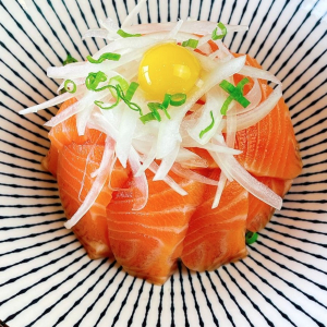 Soy Cured Salmon Rice Bowl