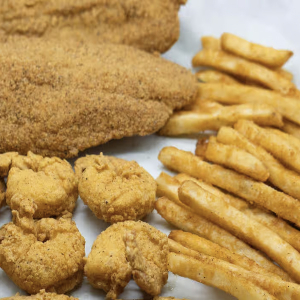 2 White Fish & 9 Shrimps Basket