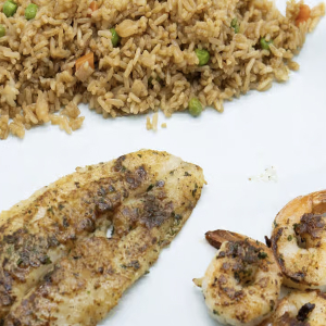 1 Grilled White Fish & 3 Grilled Shrimps