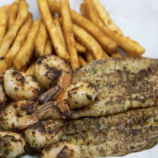 2 Grilled White Fish & 9 Grilled Shrimps