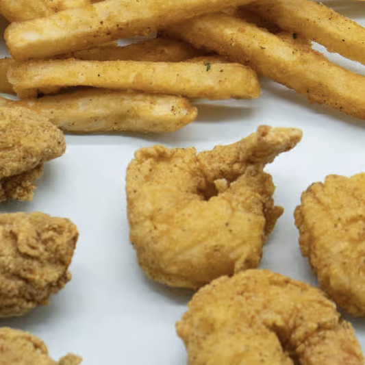 3 Shrimps & 3 Oysters Basket