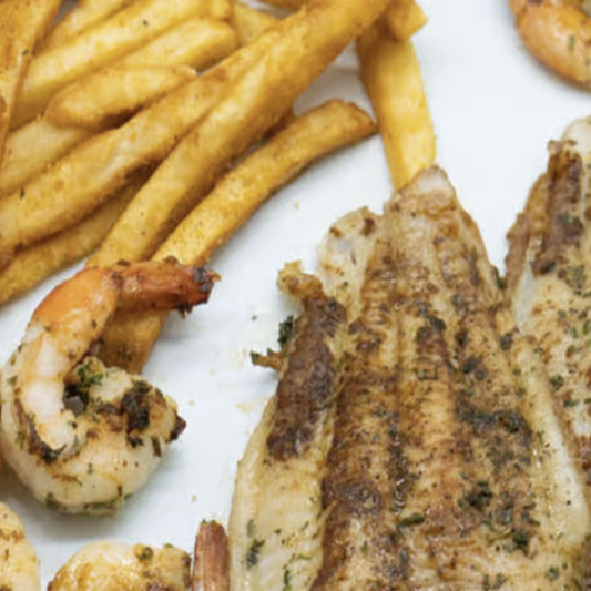 2 Grilled White Fish & 6 Grilled Shrimps