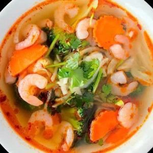 142. Sate Shrimp and Mixed Vegetables - Pho Sate CA, Rau Cai Cay