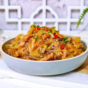 Northeastern Pickled Cabbage Stewed Spine + Rice / 东北酸菜炖脊骨 + 米饭