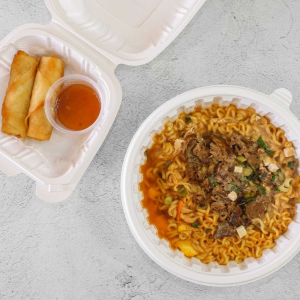 Beef Ramen Combo with Spring Roll (2 pcs)