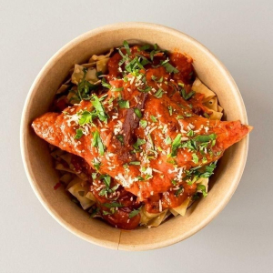 Butter Chicken Samosa Bowl