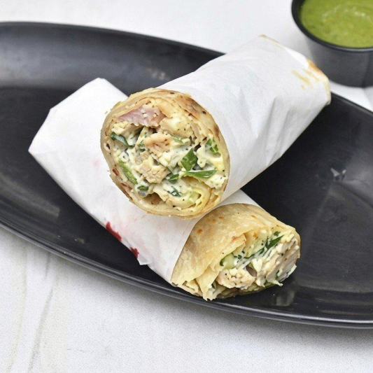 Achari Soya Chaap Wrap