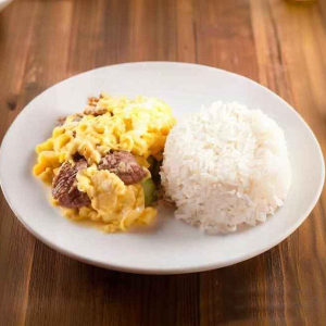 O14. Scrambled Egg with Beef on Rice 滑蛋牛肉饭