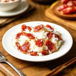 N02. Cantonese Bacon & Sausage Rice 广式腊肉腊肠蒸饭