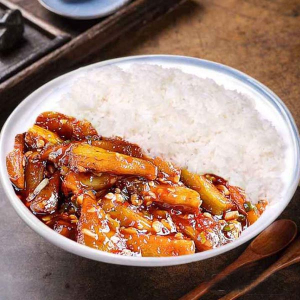 O08. Fish-Fragrant Eggplant on Rice 鱼香茄子饭