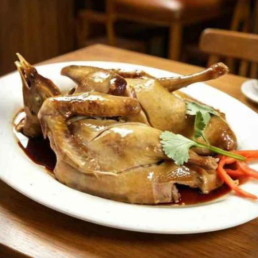 A04. Signature Saucy Roasted Pigeon 秘制手淋乳鸽