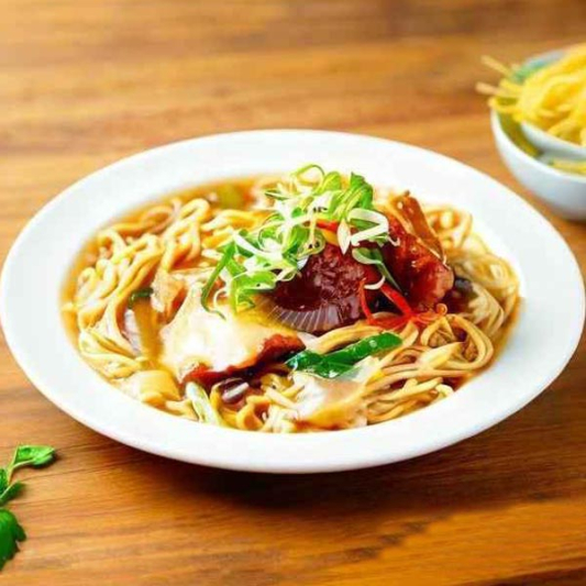 K03. Fish-Fragrant Eggplant Yi Mein 鱼香茄子焖伊面