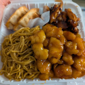 Chicken Teriyaki and Orange Chicken