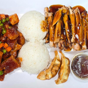 Chicken Teriyaki and General Tso's Chicken Katsu
