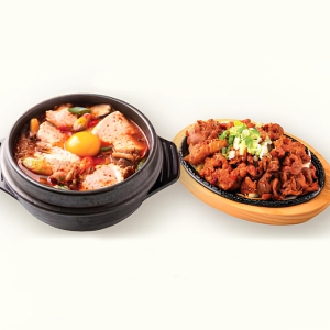 Soft Tofu Stew + Spicy Pork Bulgogi 순두부 + 고추장 돼지불고기