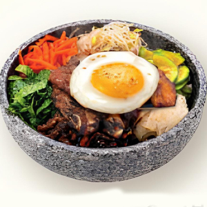 Hot Stone Soy Pork Bibimbap 간장 돼지고기 돌솥비빔밥