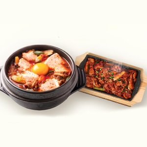 Soft Tofu Stew + Spicy Honeycomb Pork Belly 순두부 + 고추장 벌집삼겹살