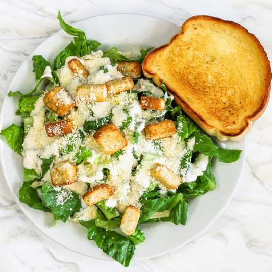 Caesar Salad with Garlic Toast