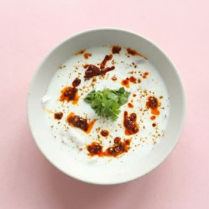 Burnt Garlic and Onion Raita
