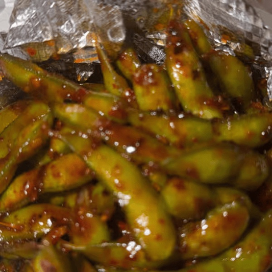 Spicy Garlic Edamame