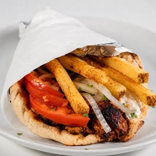 Pork Souvlaki Pita Wrap