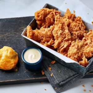Hand-Breaded Jumbo Tenders + Biscuit