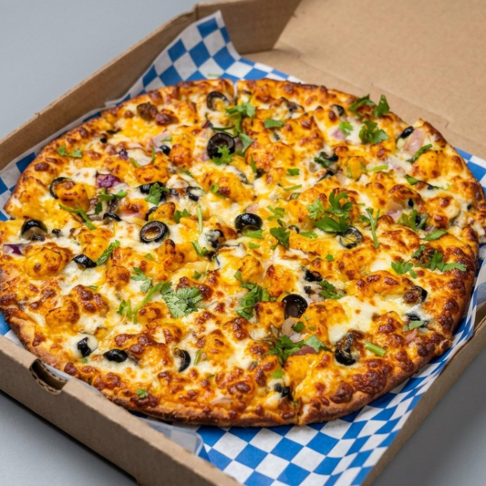 3. Chicken Curry Pizza