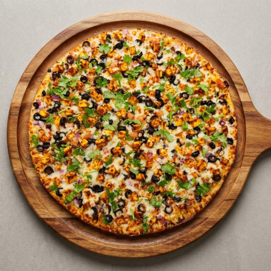 4. Curry Paneer Pizza