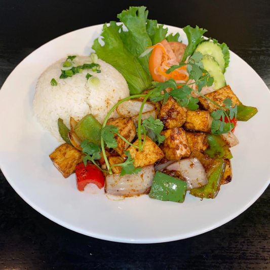 Cơm Đậu Hũ X&agrave;o Sả