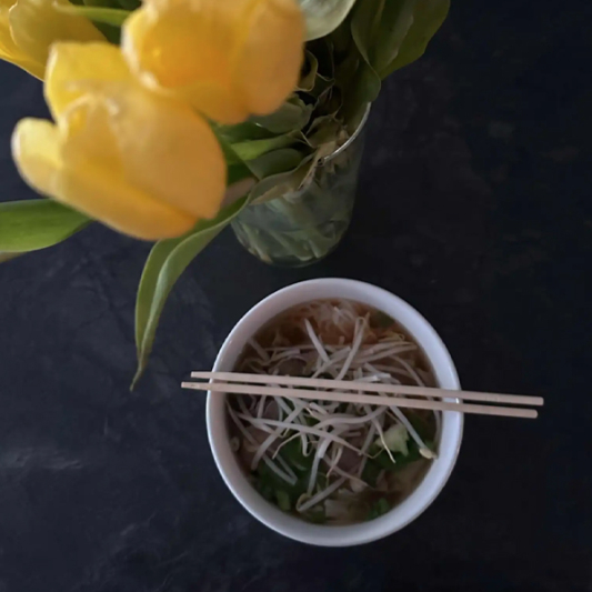 Well-Cooked Beef with Rice Noodle Soup