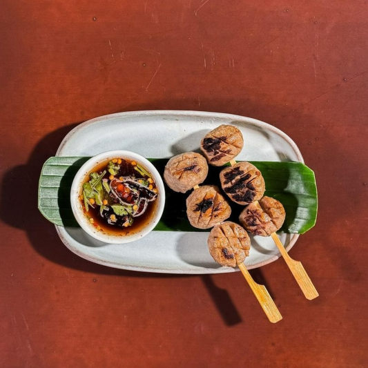 Beef Meatball Skewers