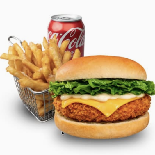Crispy Beef Burger Combo
