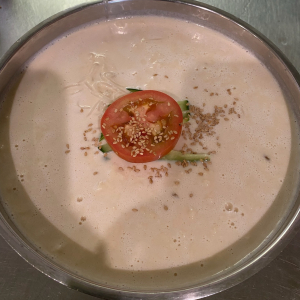 68. Noodles in Chilled White Bean Soup / 콩국수