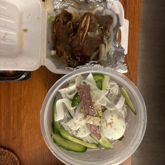Cold Noodles + LA Beef Short Rib / 물냉면 + 갈비