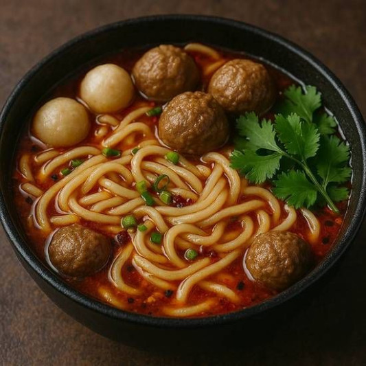 Classic (Beefballs, Fishballs and Egg) Noodle Soup / 经典粉