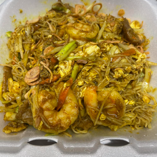 Singapore Noodles with Shrimp