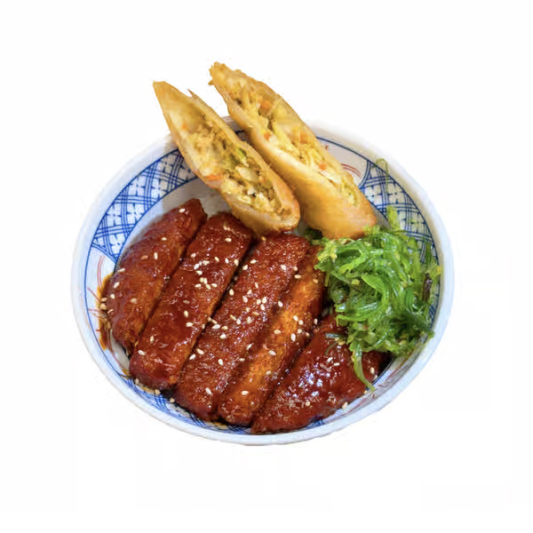 Chicken Cutlet & Spring Roll Don
