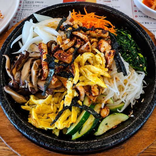 Squid Bibimbap 오징어 돌판 비빔밥
