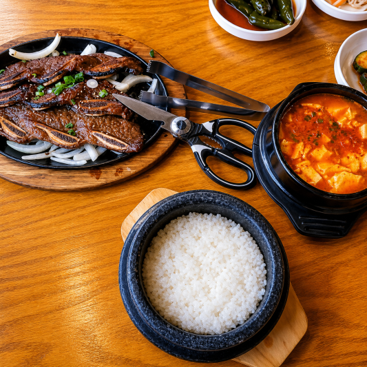 Beef Short Ribs 갈비 + Tofu Stew 순두부