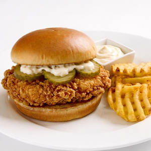 Dill Pickle Ranch Chicken Bacon Burger