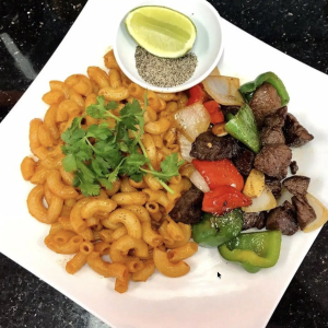 S6. Shaken Beef with Macaroni