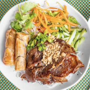 V3. Vermicelli with Chargrilled Pork & 2 Egg Rolls