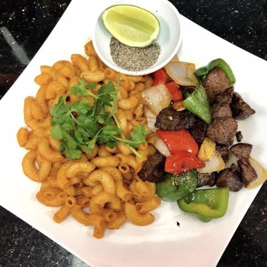 S6. Shaken Beef with Macaroni