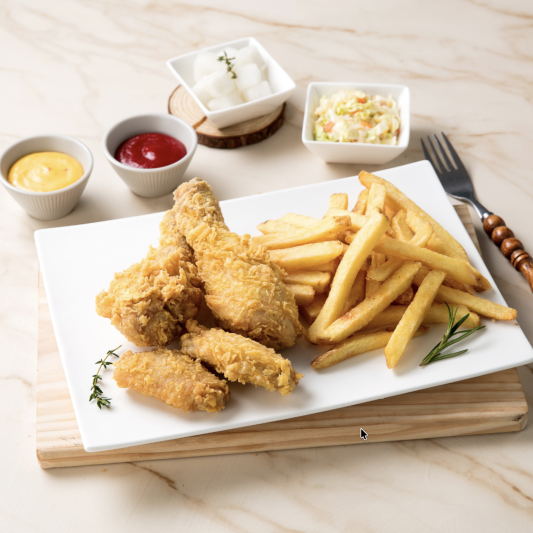 Chicken Wings (4 pcs) Plate