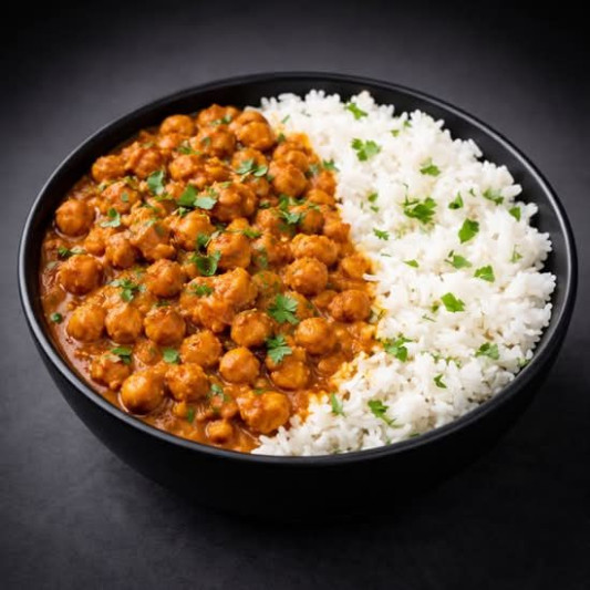 Channa Masala Bowl with Rice
