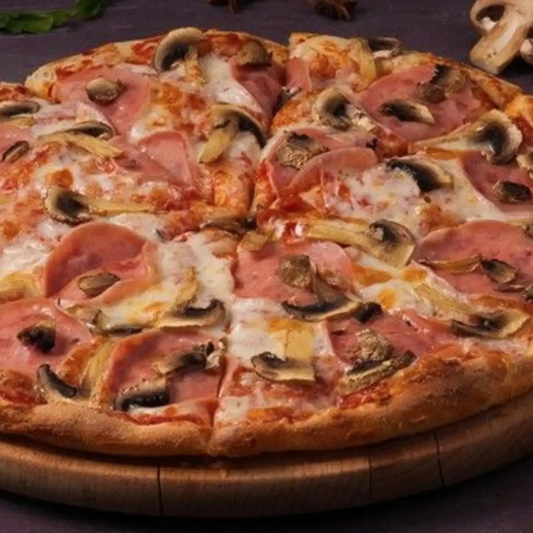 Ham and Mushroom Pizza