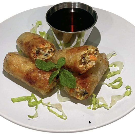 A4. Deep-Fried Chicken & Shrimp Spring Rolls (2 pcs)